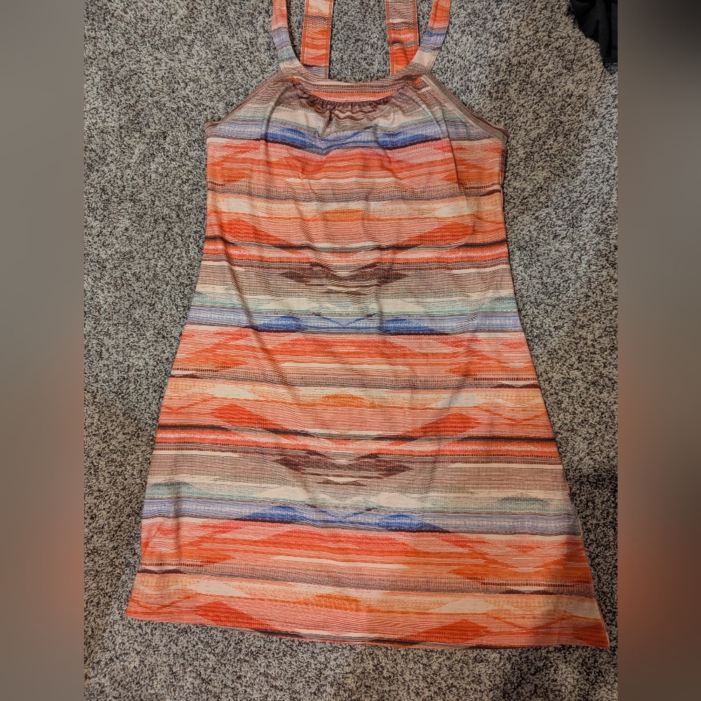EUC PrAna Cantine Halter Dress In Peach Bonita